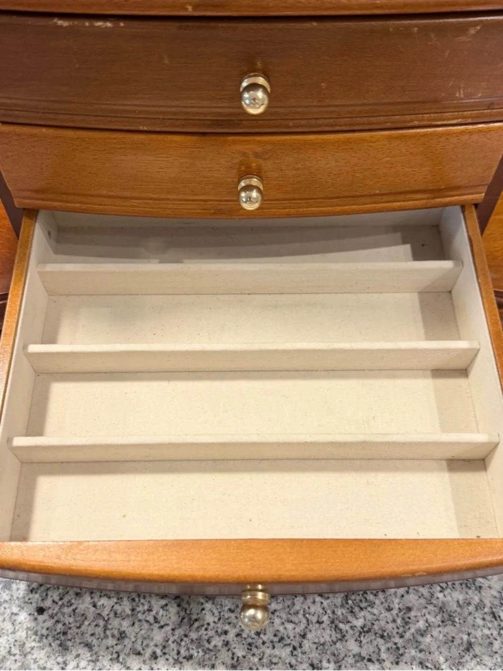 VTG Melin Wooden Jewelry Armoire Box Large Vanity Organizer 14